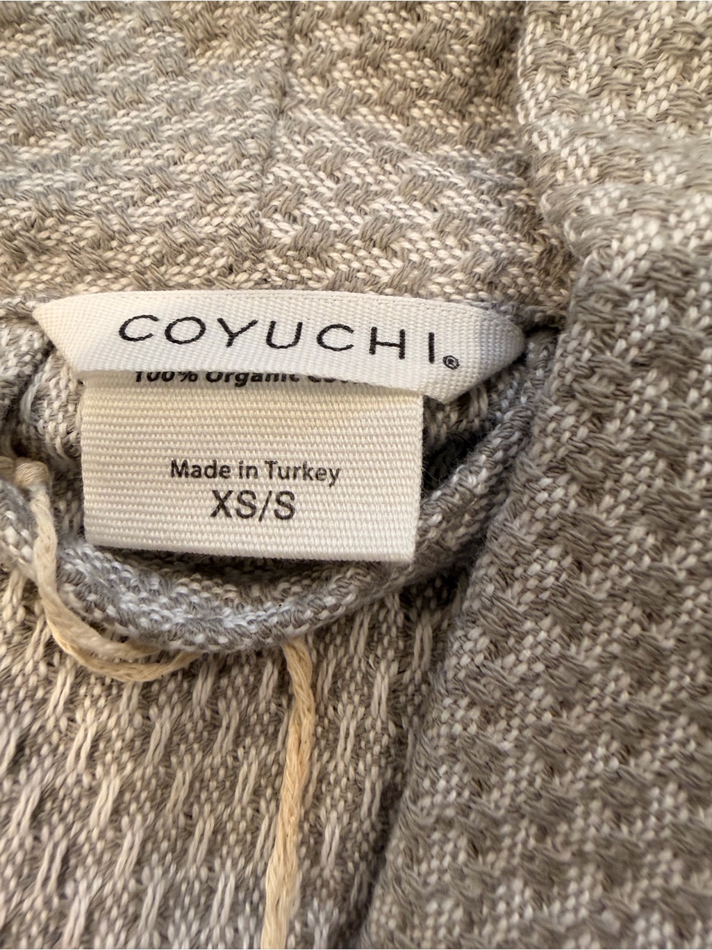 Coyuchi Unisex Mediterranean Robe In Deep Pewter Gray — image 3 of 3